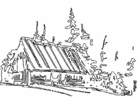 Bacówka na Gorcu - rysunek